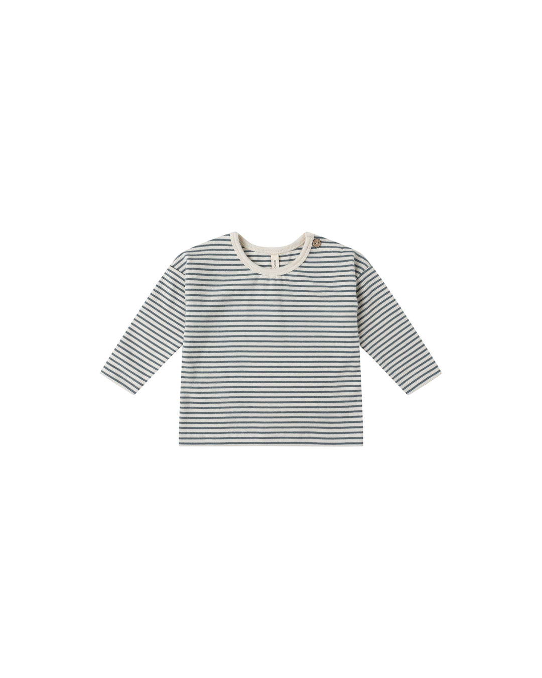 Quincy Mae Ocean Microstripe Tee