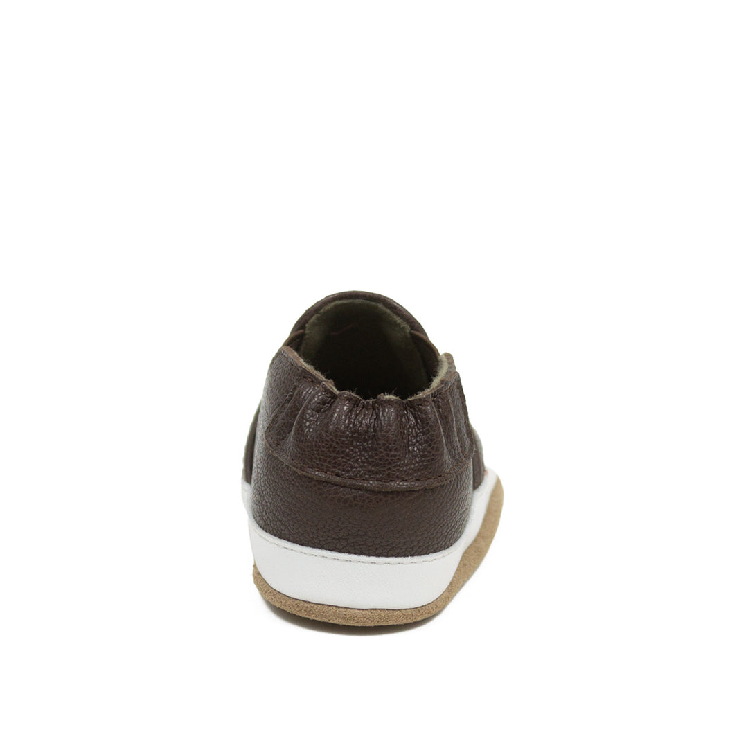 Robeez Liam Chocolate Leather Soft Soles back