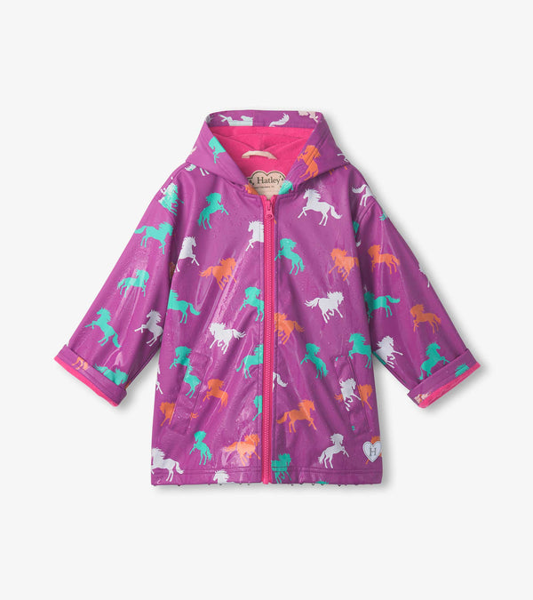 Leaping Horses Rain Jacket