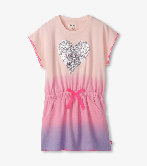 Sequin Heart Pull On Dress