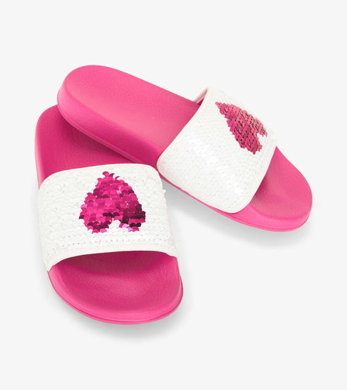 Sequin Hearts Slides