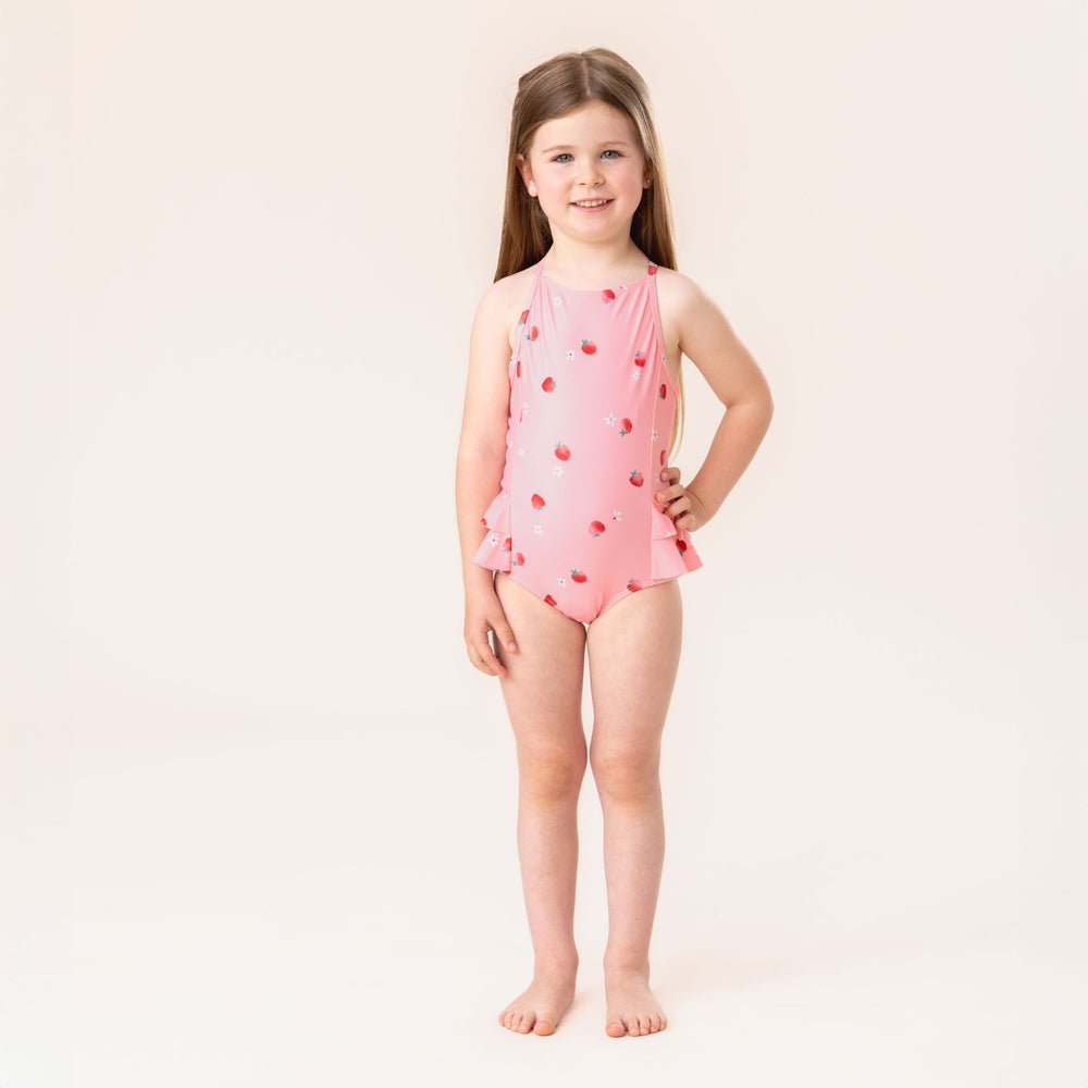 Noruk Strawberries Swim Suit model