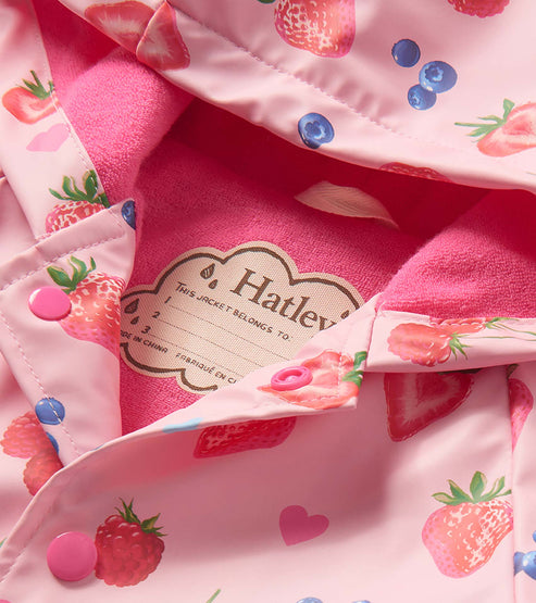 Hatley Summer Berries Raincoat detail