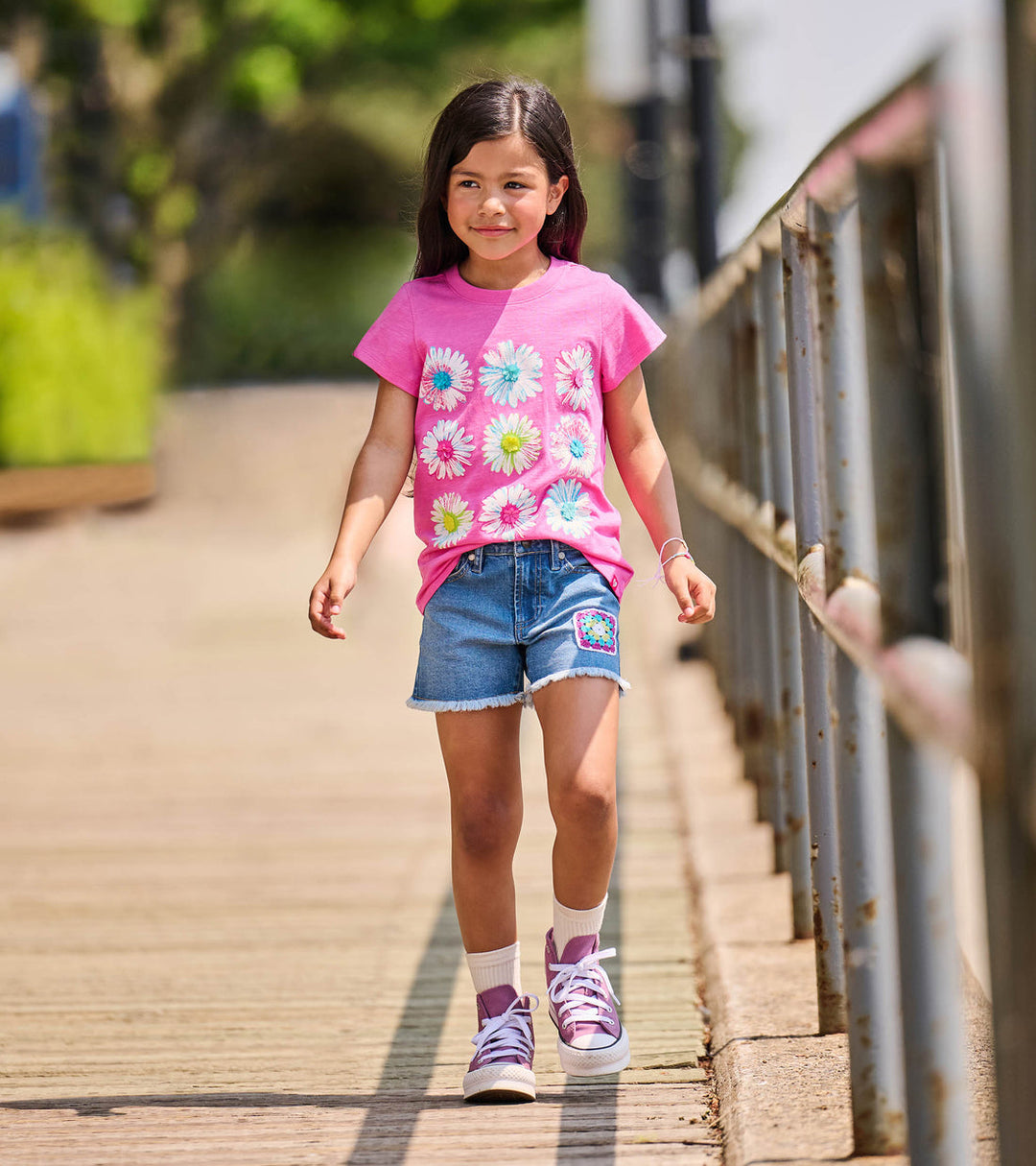 Hatley Party Flowers Graphic Tee model