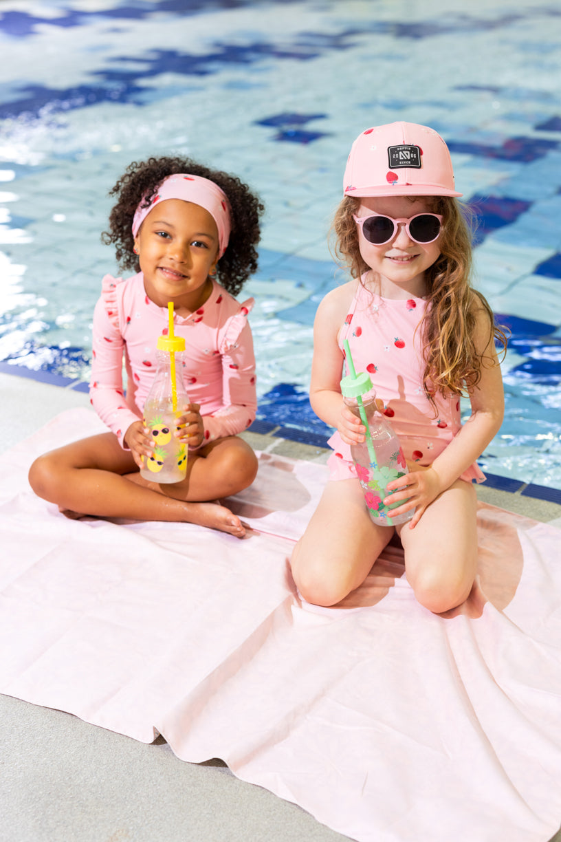 Norunk strawberry swimwear rash guard swimsuit lifestyle