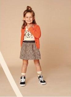 Stains & Stories Leopard Print Skirt model