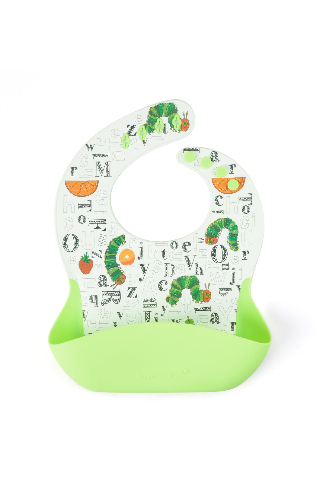 Loulou Lollipop Eric Carlyle Silicone Bib Hungry Caterpillar 