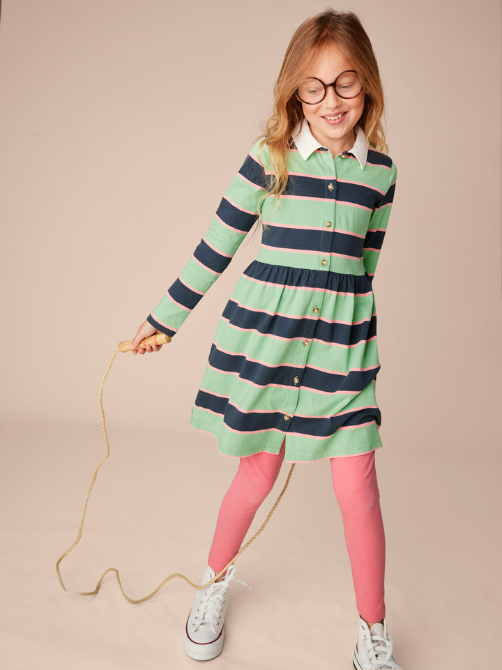 Tea Collection Rugby Shirt Dress model too