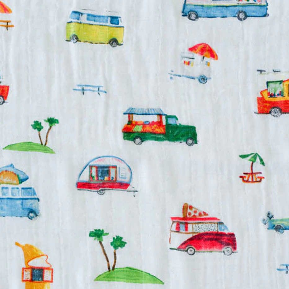 Little Unicorn Food Truck Swaddle detail
