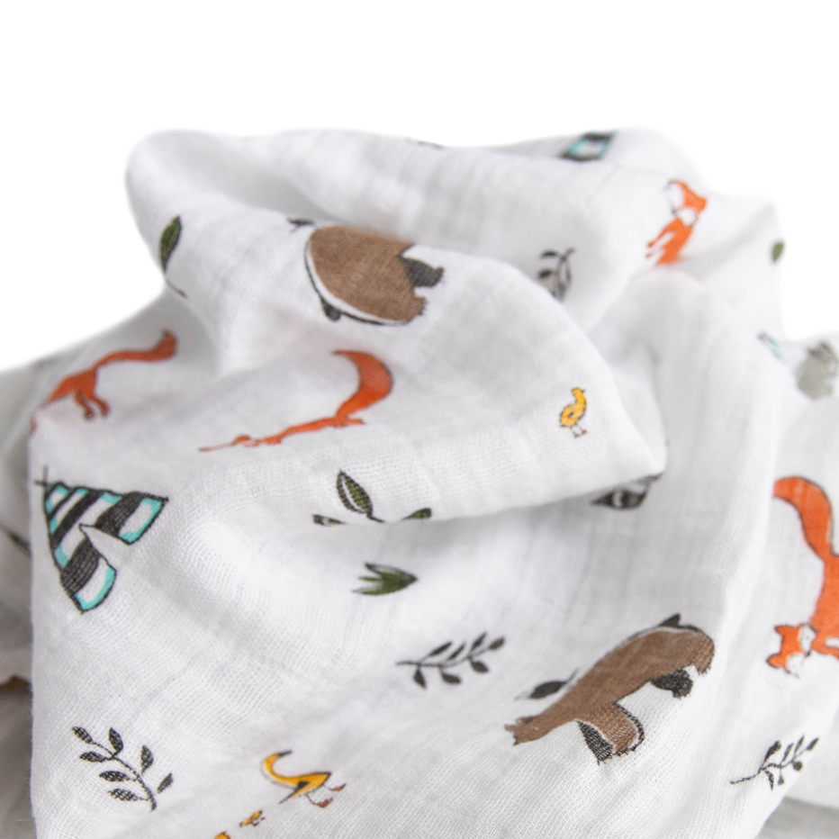Little Unicorn Forest Friends Swaddle detail