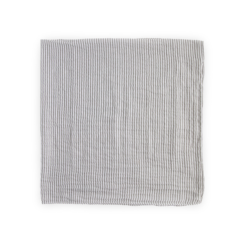 Little Unicorn Gray Stripe Swaddle square