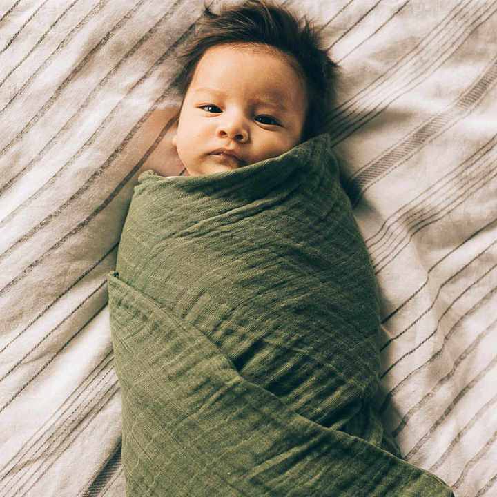 Little Unicorn Fern Green Swaddle model 