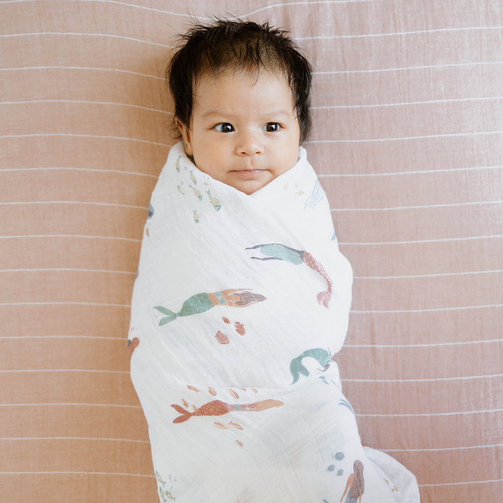 Little Unicorn Mermaids Swaddle model