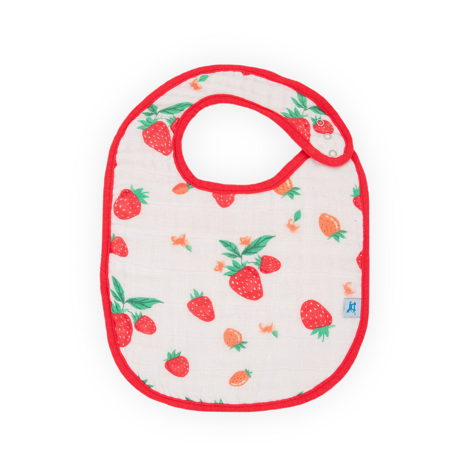 Little Unicorn Berry Lemonade Set of 3 Bibs strawberry