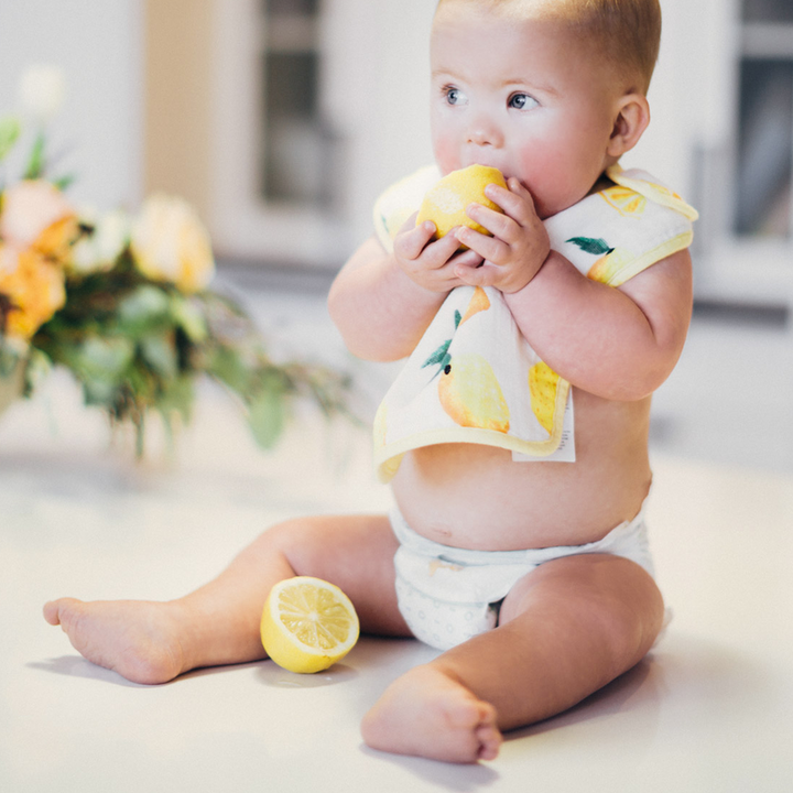 Little Unicorn Berry Lemonade Set of 3 Bibs model