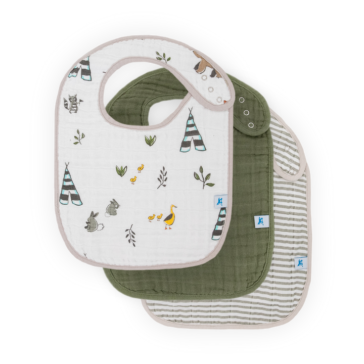 Little Unicorn Forest Friends Bib 3 Pack