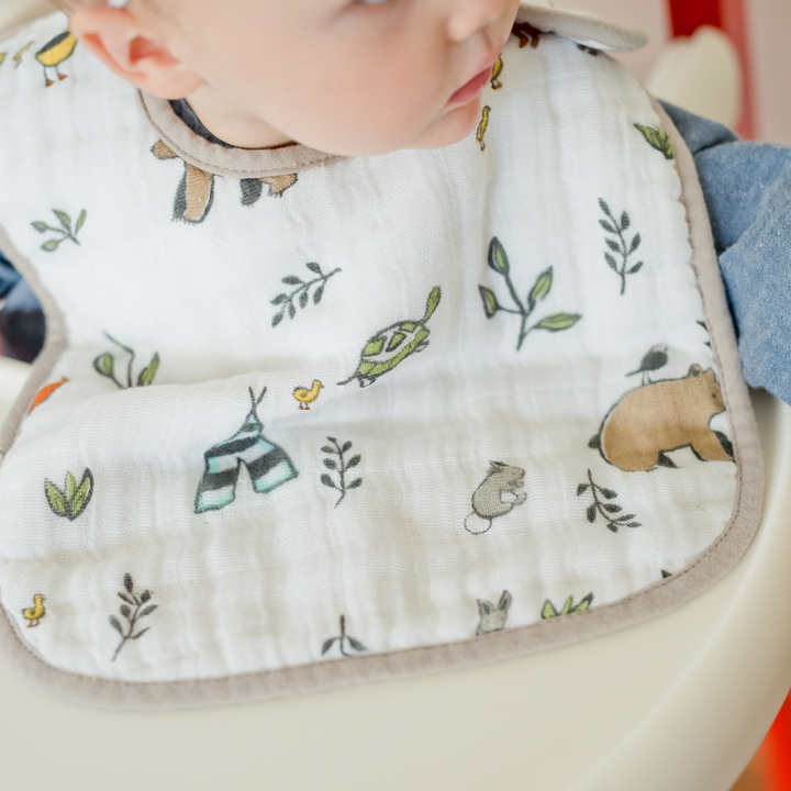 Little Unicorn Forest Friends Bib 3 Pack model