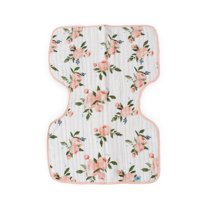 Little Unicorn Watercolor Roses Burp Cloth