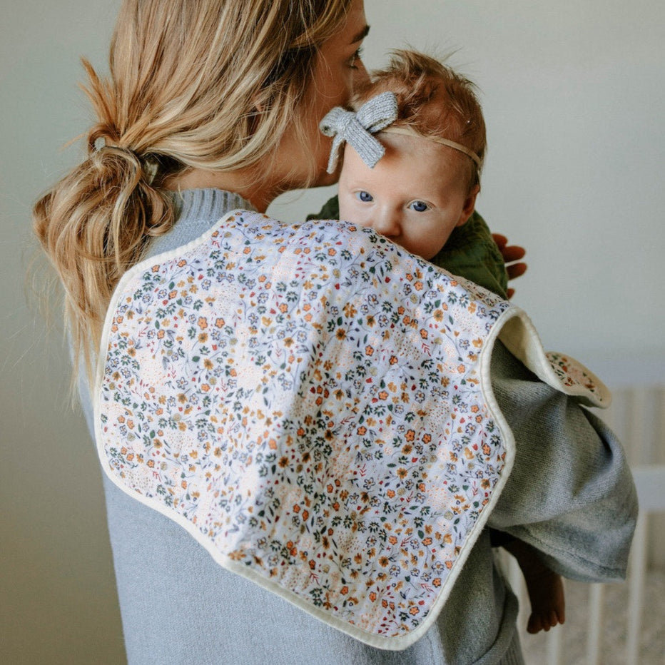 Little Unicorn Pressed Petals Burp Cloth model