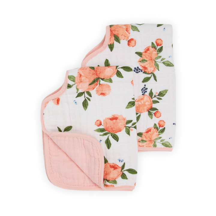 Little Unicorn Water Color Rose Burp Cloth 2 Pack detail
