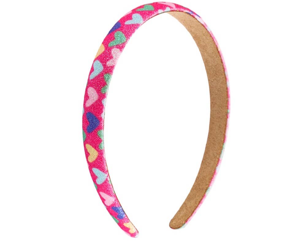 Pink Hearts Headband