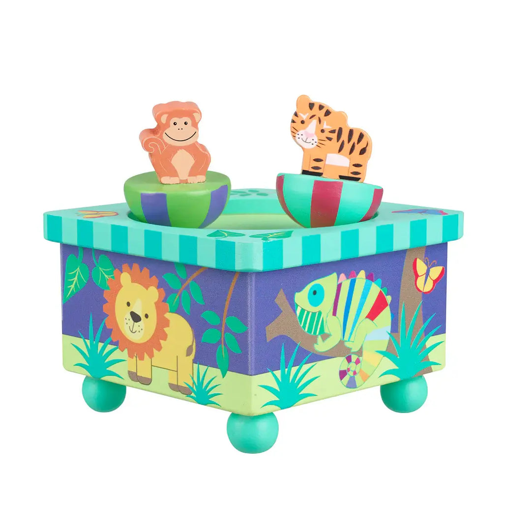 Orange Tree Toys Jungle Animals Music Box too