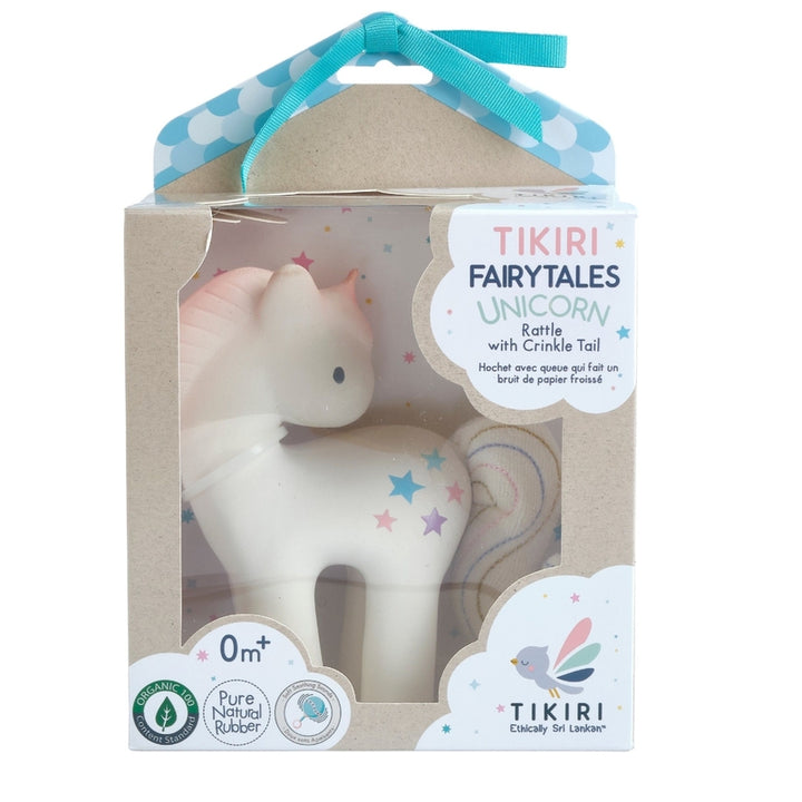 Tikiri Cotton Candy Unicorn Rattle package