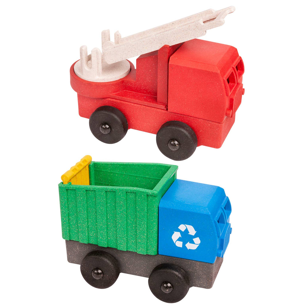 Fire and Recycling Truck 2 Pack