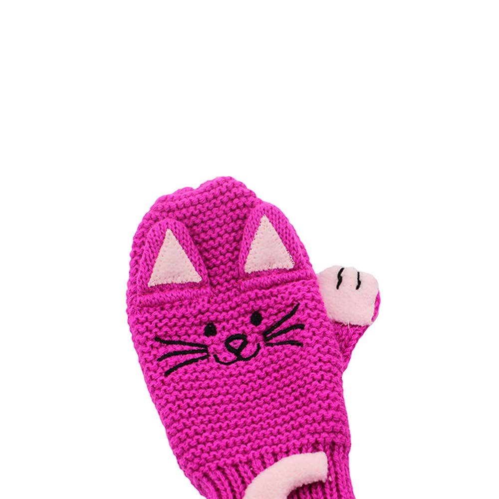 Lucky Cat Knit Mittens