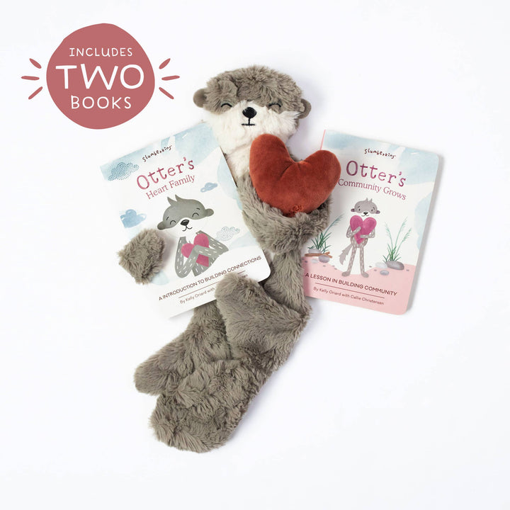 Slumberkins Otter's Building Connections Plush Snuggler Set