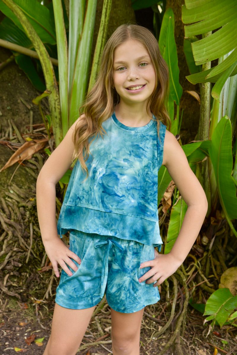 Area Code 407 Eloise Tie Dyed Short Set