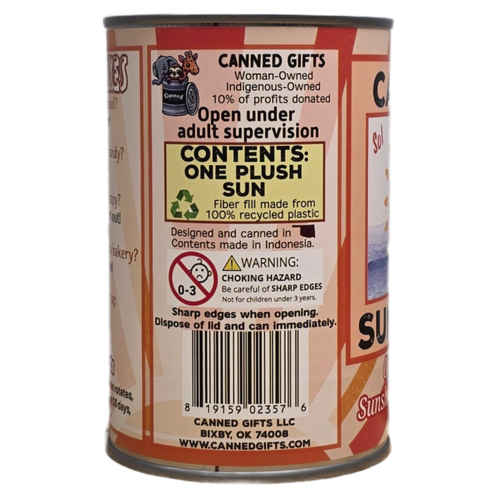 Canned Gifts Canned Sunshine back
