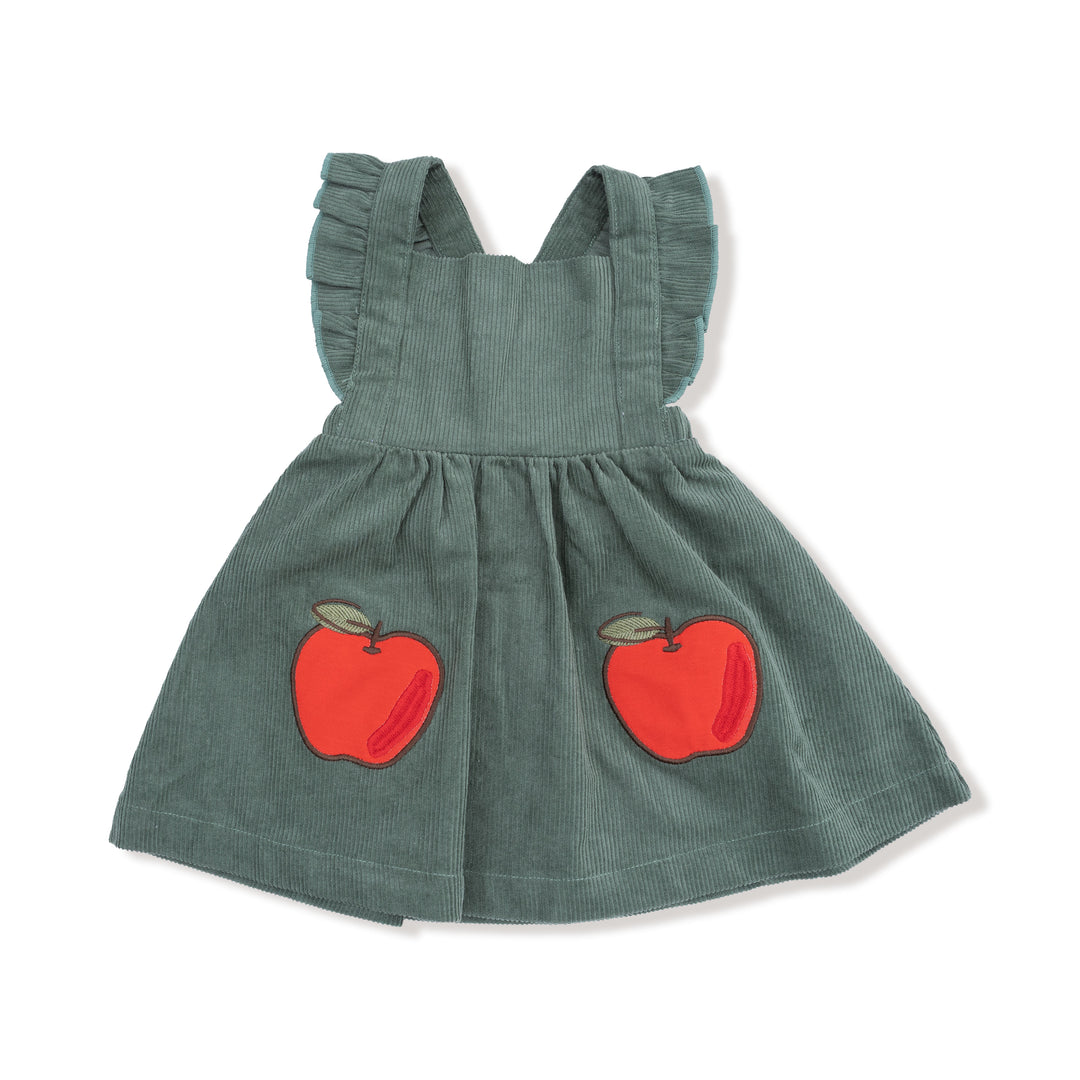 Angel Dear Apple Corduroy Pinafore Dress