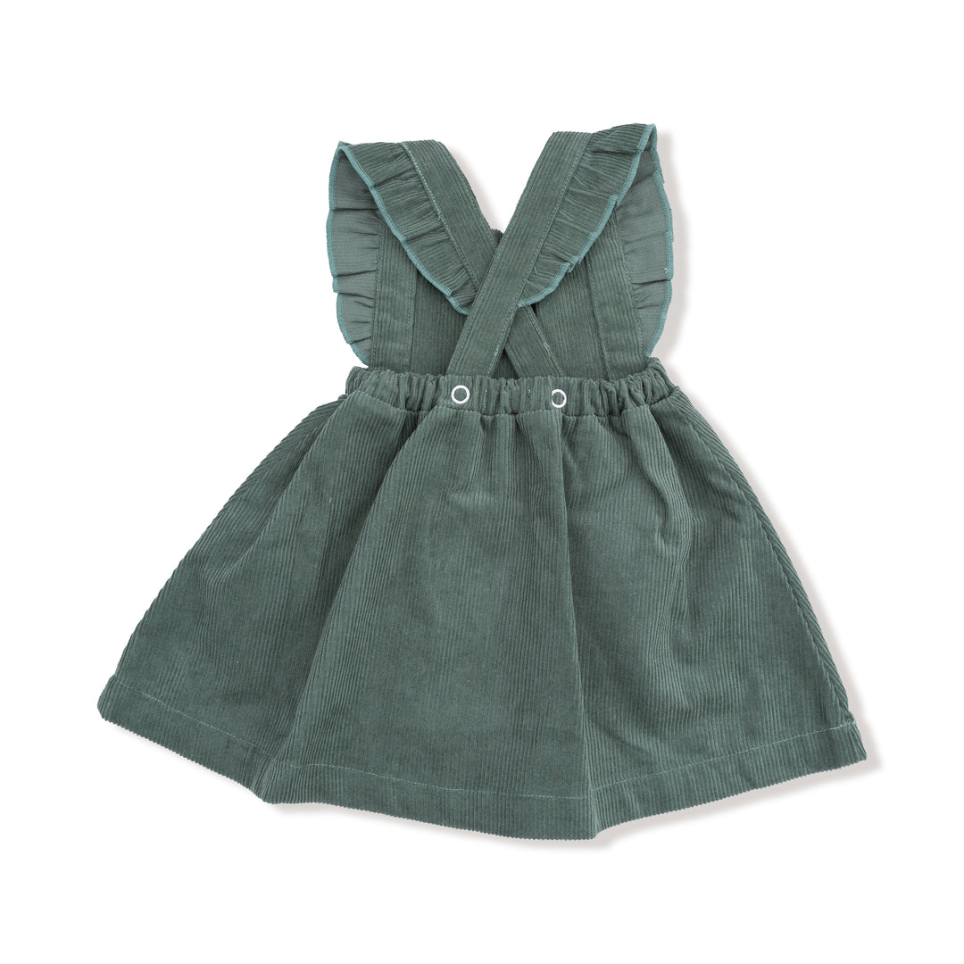 Angel Dear Apple Corduroy Pinafore Dress back