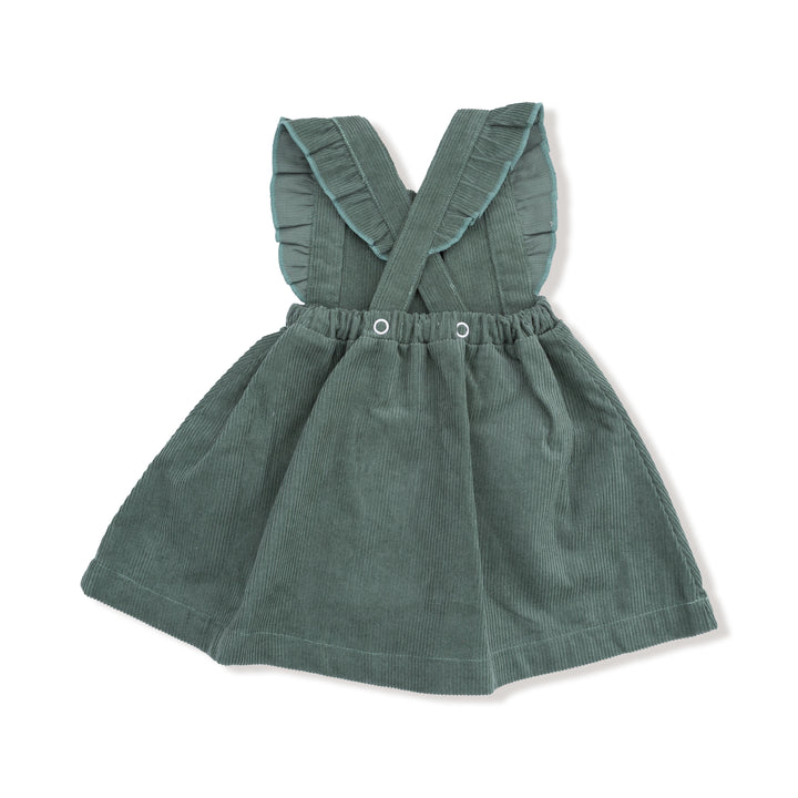 Angel Dear Apple Corduroy Pinafore Dress back
