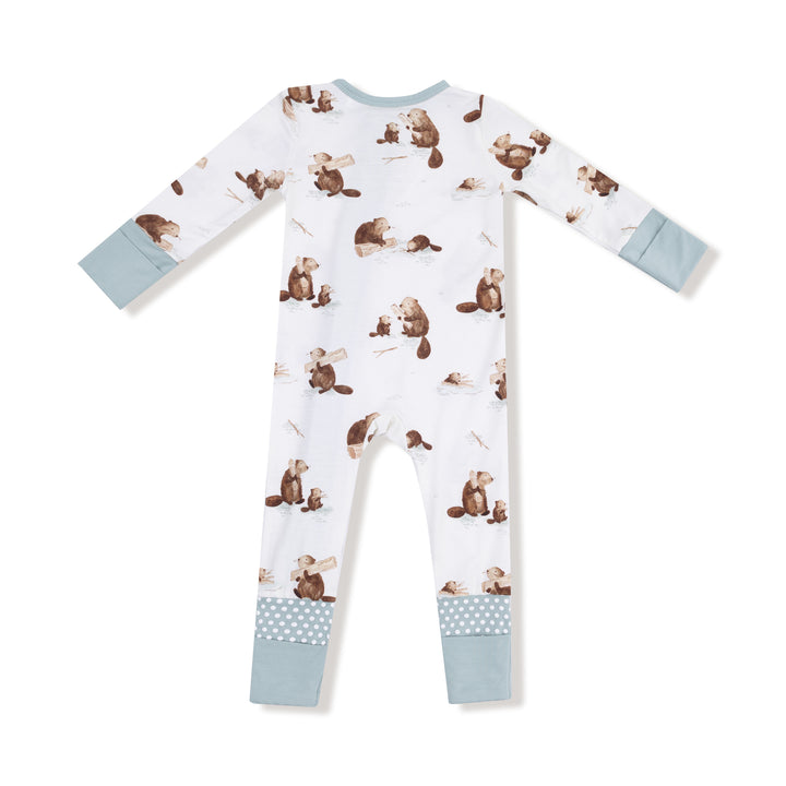 Angel Dear Baby Beavers Romper back