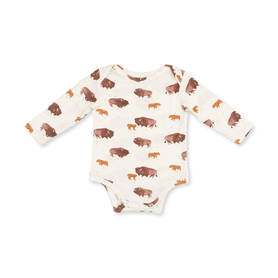 Angel Dear Buffalo Waffle Bodysuit Bison 