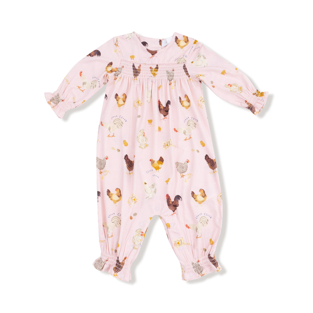 Angel Dear Collector Chickens Smocked Romper