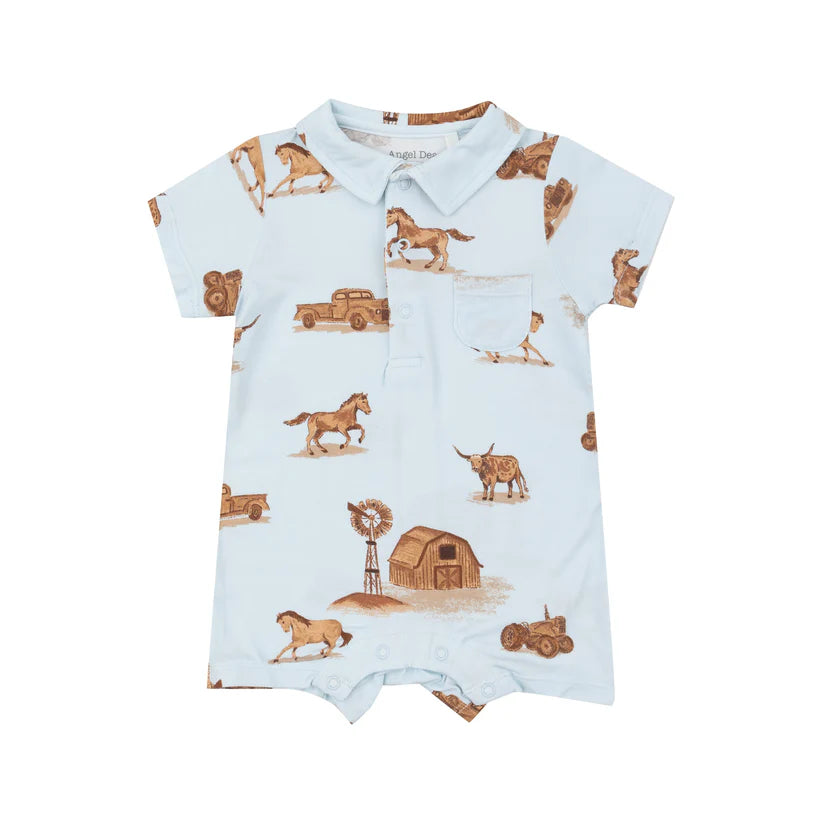 Angel Dear Cowboy Ranch Short Romper