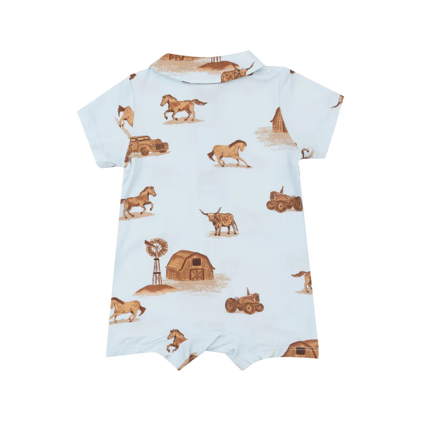 Angel Dear Cowboy Ranch Short Romper back