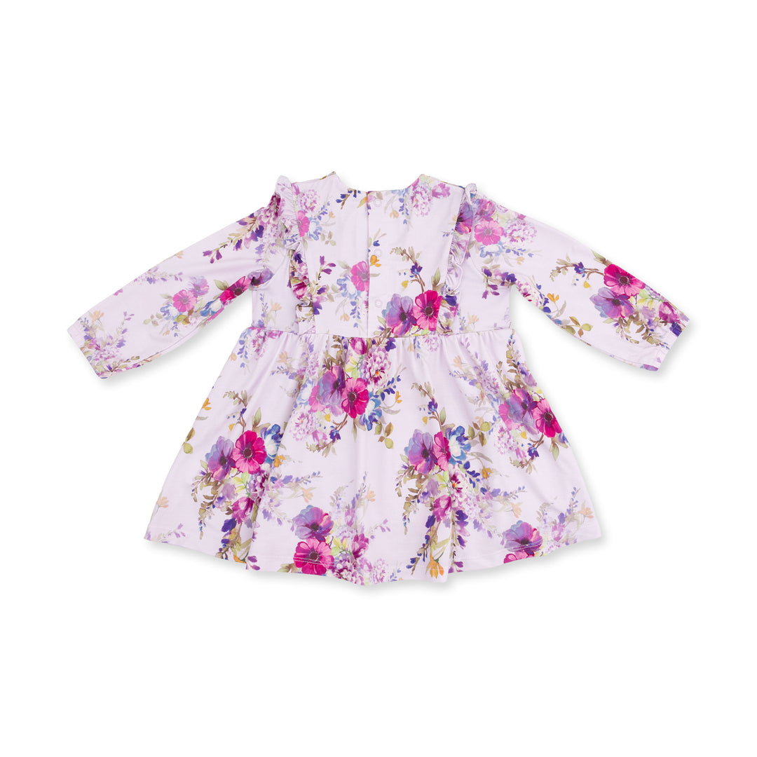 Angel Dear Dahlia Floral Dress & Leggings Set back