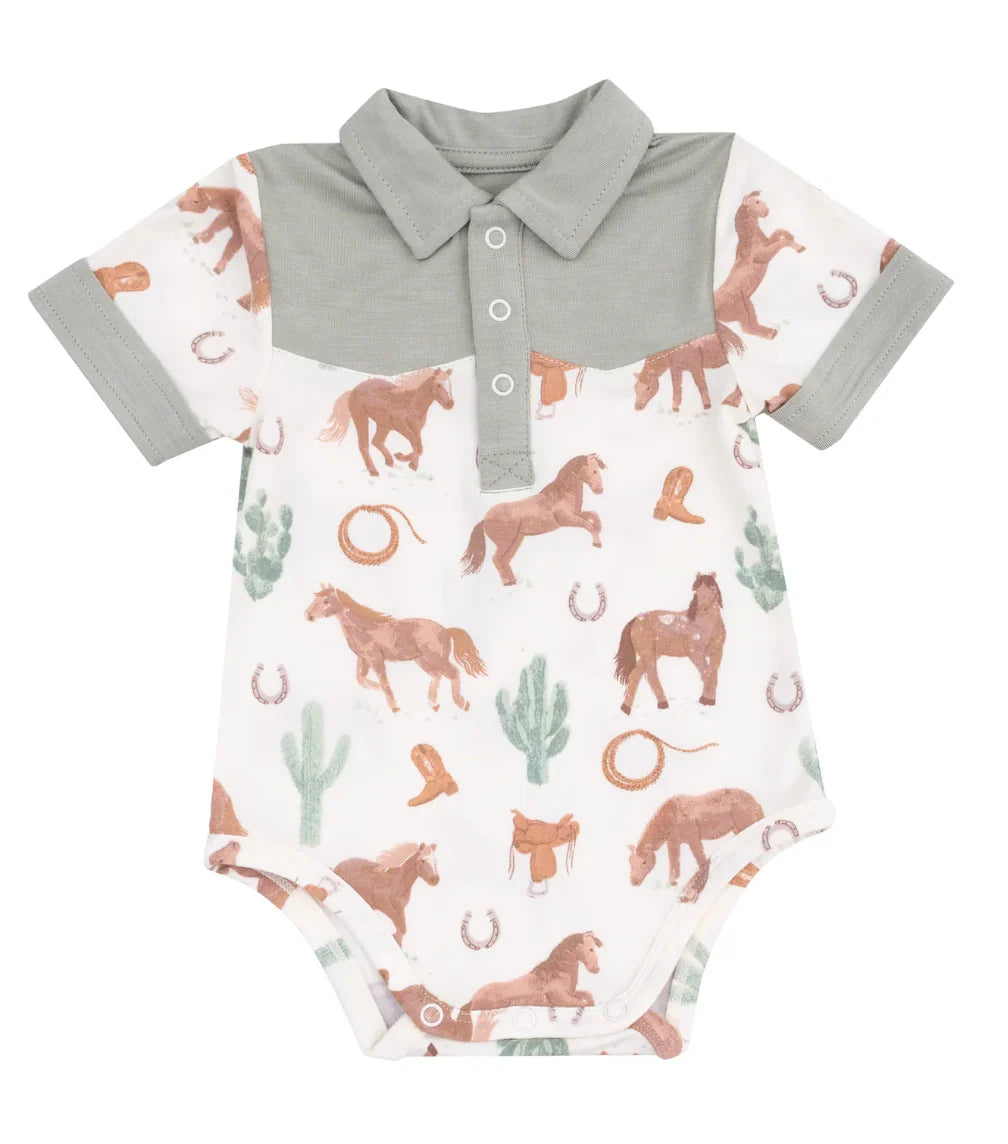 Angel Dear Farm & Western Polo Bodysuit