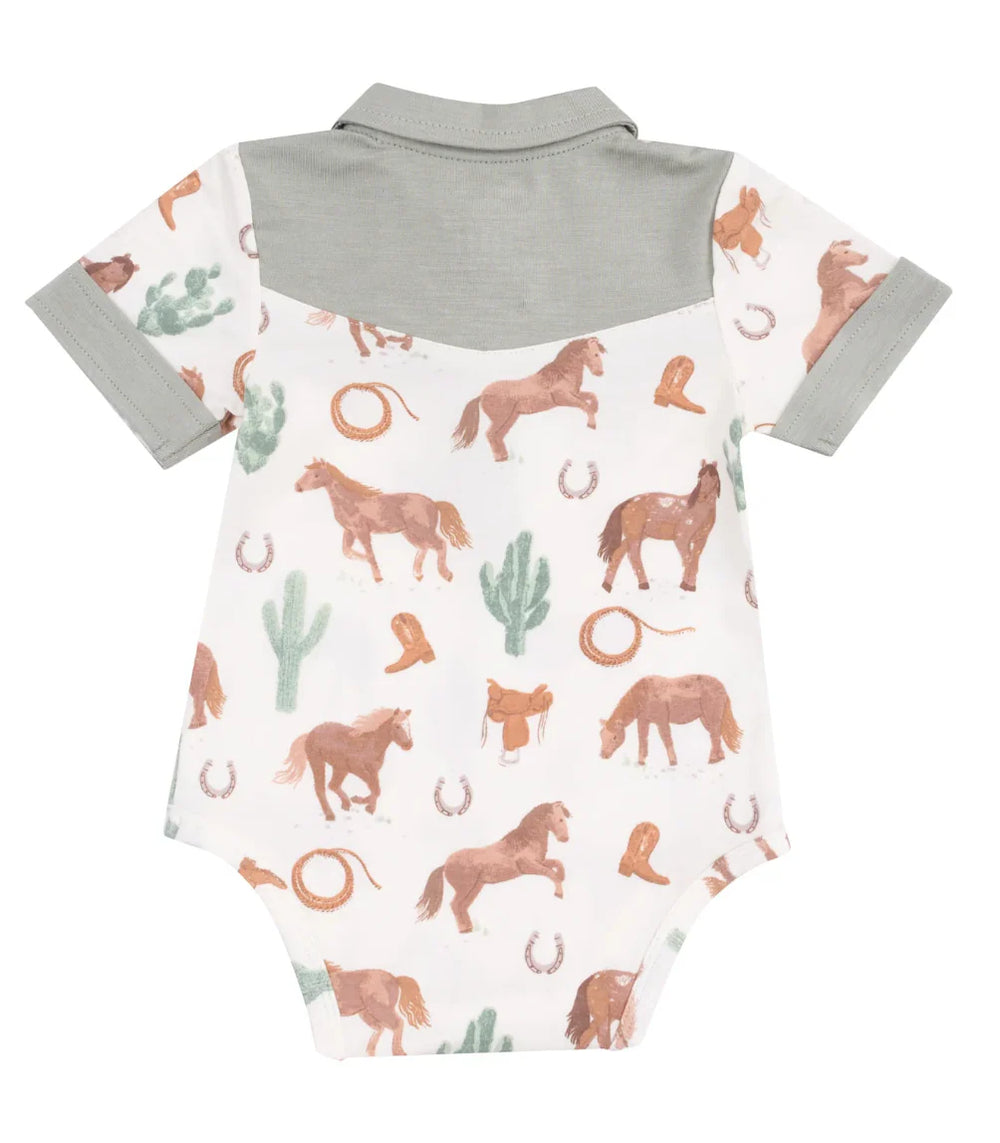 Angel Dear Farm & Western Polo Bodysuit back