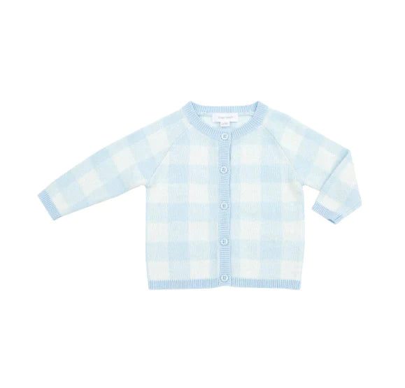 Angel Dear Blue Gingham Cardigan