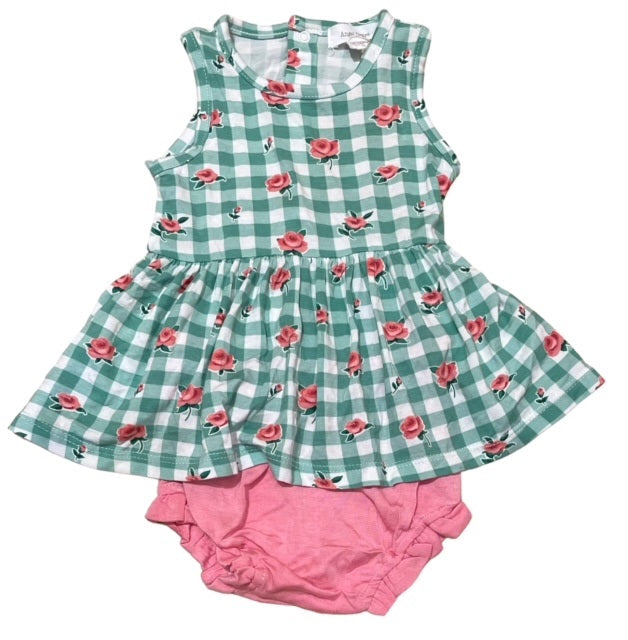 Angel Dear Gingham Roses Outfit