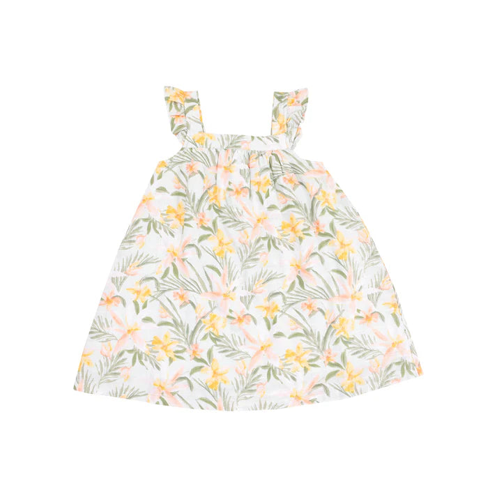 Angel Dear  Island Floral Paperbag Ruffle Dress