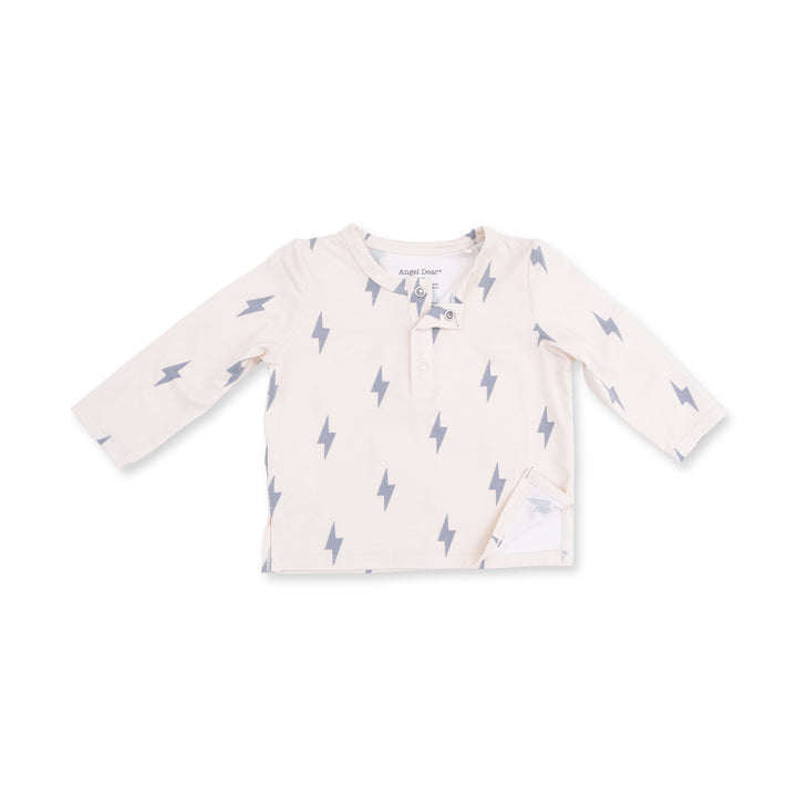 Angel Dear Lightning Bolt Henley Set top front