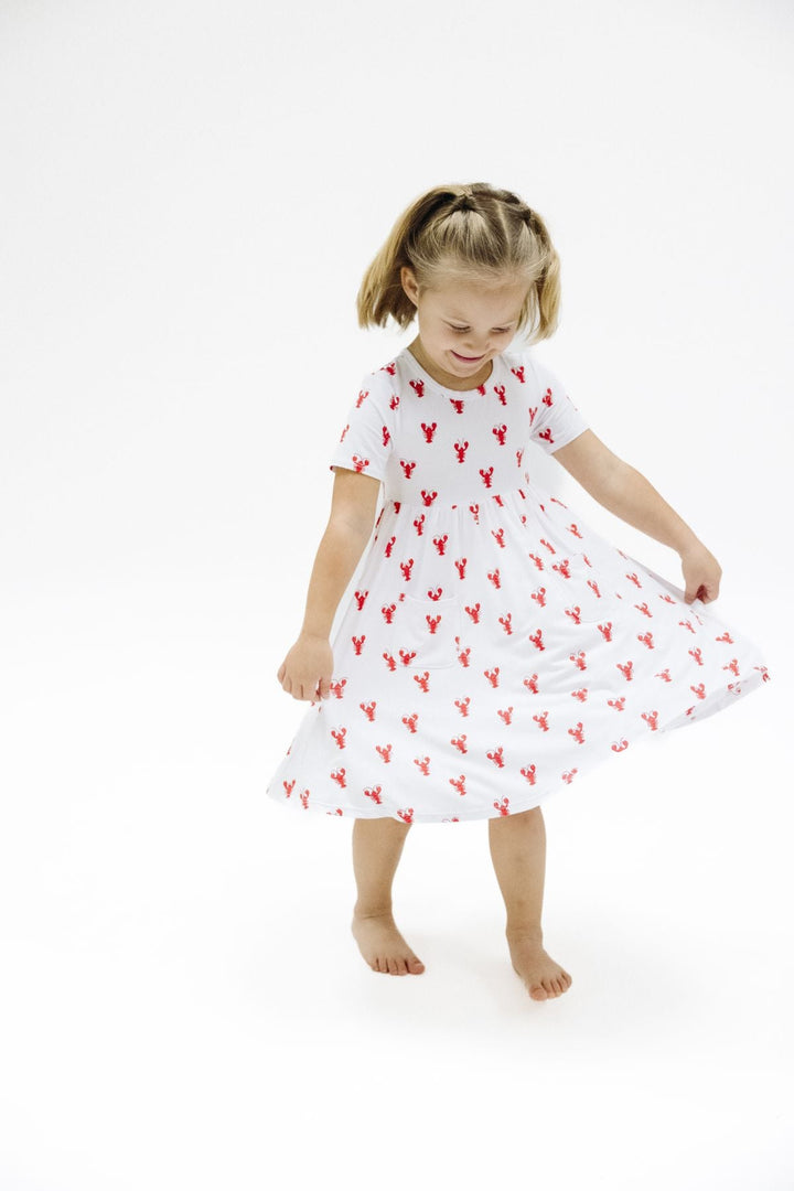 Angel Dear Lobster Twirl Dress model