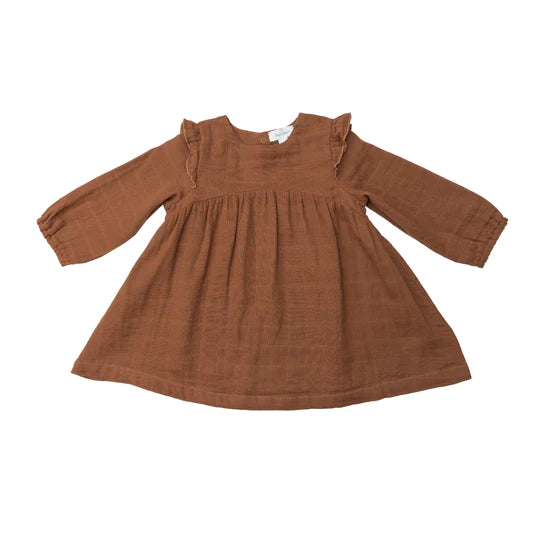 Muslin Dress in Brown