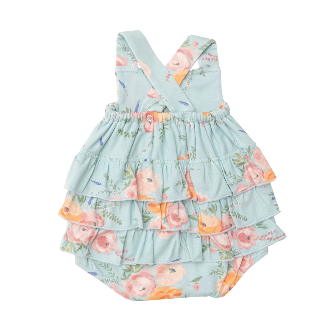 Angel Dear Peonies Sunsuit back